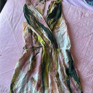 Charlie Jade Pink and Green Silk Dress